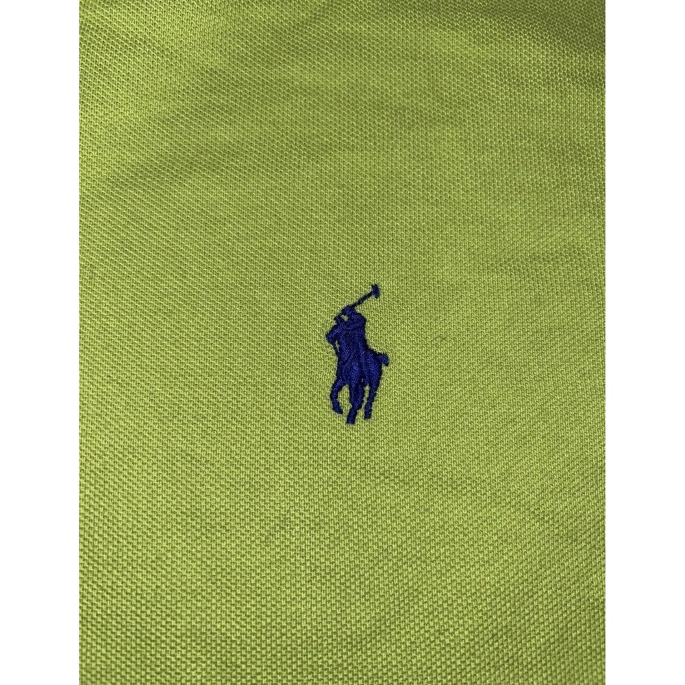 Wimbledon Polo Shirt Mens Large Green Pique Tennis Ralph Lauren Custom Fit - Picture 4 of 9